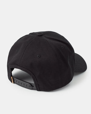 Black-Adjustable-Organic-Cotton-Baseball-Cap