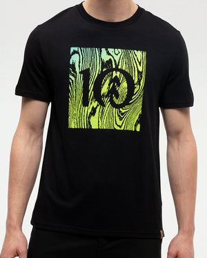 Black-Crew-Neck-Graphic-Shortsleeve-T-Shirt