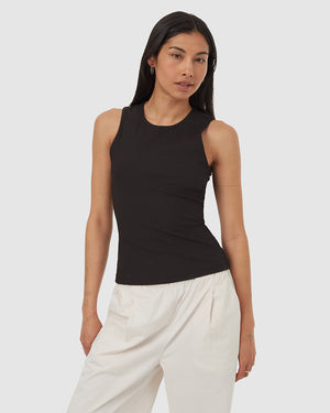 Black-High-Neck-Slim-Fit-Quick-dry-Tank-Top