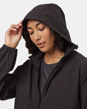 Black-Mock-Neck-Water-Repellent-Zip-Up-Jacket