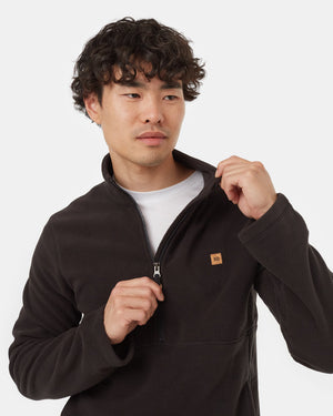 Black-Recycled-Polyester-Collared-12-Zip-Sweater