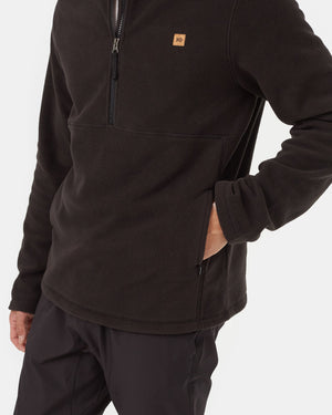 Black-Recycled-Polyester-Collared-12-Zip-Sweater