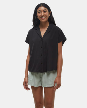 Black-Regular-Fit-Button-Up-Shirt