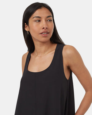 Black-Relaxed-A-line-Sleeveless-Midi-Dress