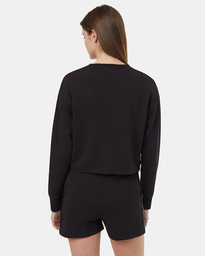 Black-Ribbed-Crew-Neck-Twisted-Front-Sweatshirt