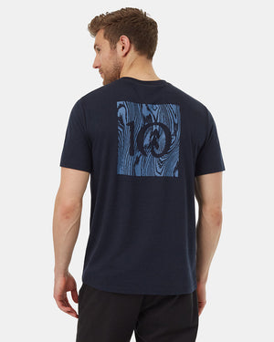 Blue-Crew-Neck-Graphic-Shortsleeve-T-Shirt