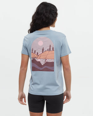 Blue-Crew-Neck-Graphic-Shortsleeve-T-Shirt