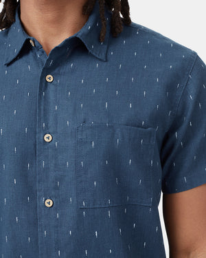 Blue-Hemp-Button-Up-Shortsleeve-Shirt