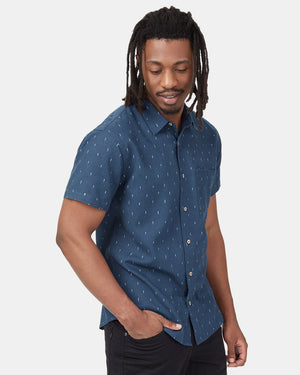 Blue-Hemp-Button-Up-Shortsleeve-Shirt