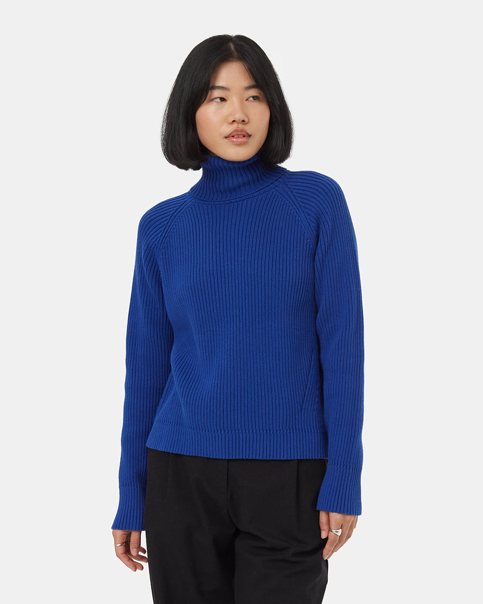 Womens Highline Swing Turtleneck Sweater Organic Cotton