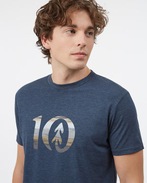 Blue-Recycled-Polyester-Crew-Neck-T-Shirt