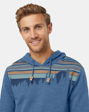 Blue-Retro-Graphic-Pullover-Hoodie