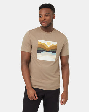 Brown-Crew-Neck-Graphic-Shortsleeve-T-Shirt