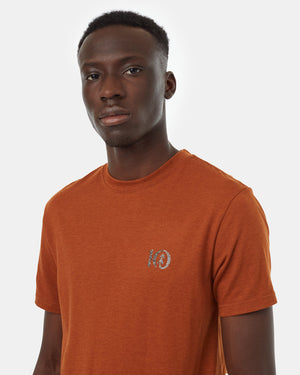 Brown-Crew-Neck-Short-Sleeve-Graphic-T-Shirt