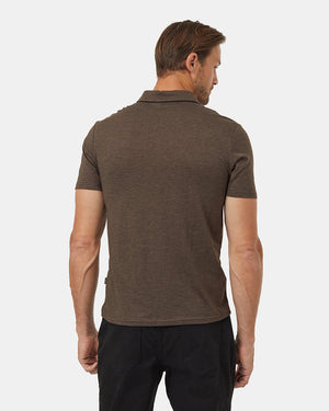 Brown-Mens-Short-Sleeve-Polo-Neck-T-Shirt