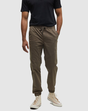 Brown-Mid-Rise-Full-Length-Tapered-Sweatpants