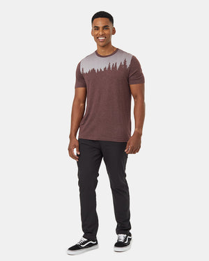 Burgundy-Tree-Graphic-Crew-Neck-T-Shirt