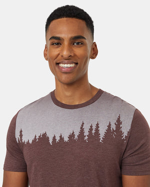 Burgundy-Tree-Graphic-Crew-Neck-T-Shirt