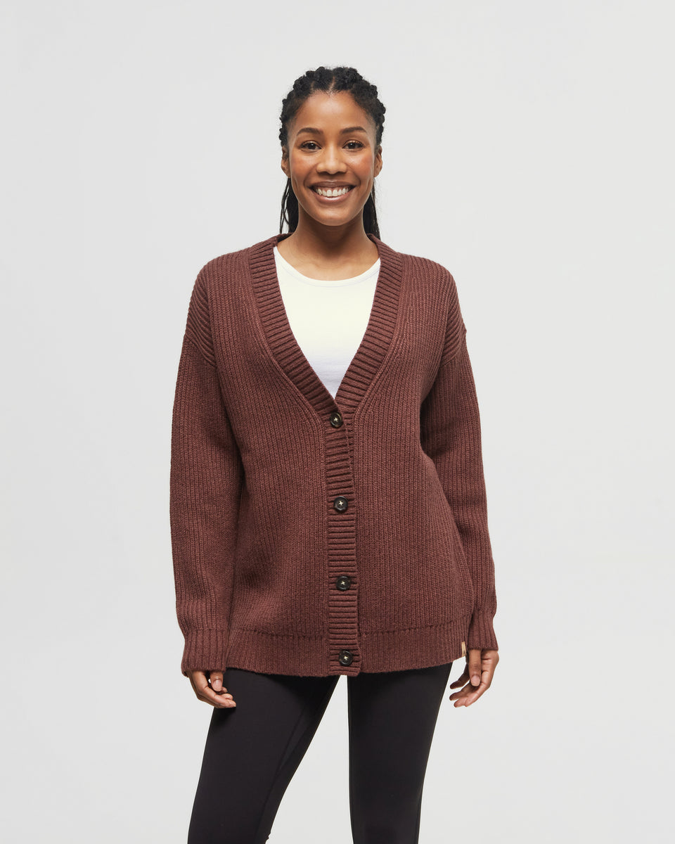 Women Highline Oversized Button Cardigan Recycled Materials