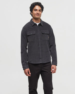 Green-Corduroy-Relaxed-Fit-Shirt-Jacket