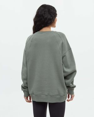 Green-Crew-Neck-Oversized-Fit-Sweatshirt