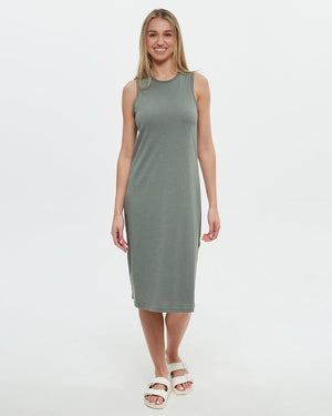 Green-Crew-Neck-Tank-Dress