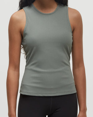 Green-High-Neck-Slim-Fit-Quick-dry-Tank-Top