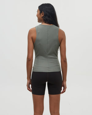 Green-High-Neck-Slim-Fit-Quick-dry-Tank-Top