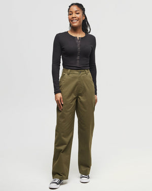 Green-High-Rise-Full-Length-Straight-Leg-Pant