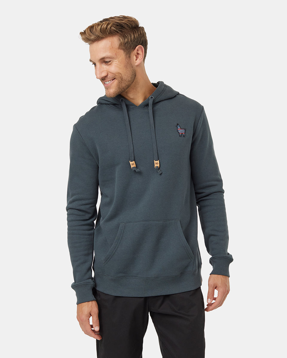 Men Peru Embroidered Llama Hoodie Recycled Materials