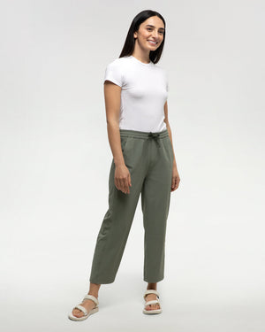 Green-Mid-Rise-Cropped-Straight-Leg-Pants