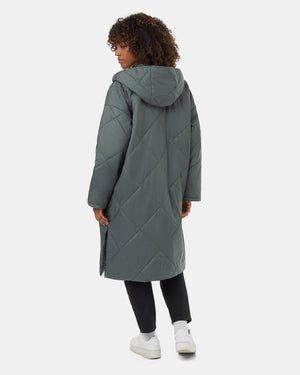 Green-Oversized-Quilted-Hooded-Jacket