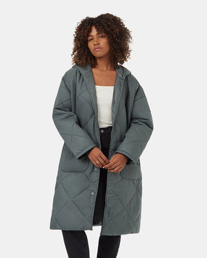 Green-Oversized-Quilted-Hooded-Jacket