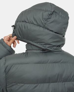 Green-Water-Resistant-Mid-Length-Puffer-Jacket