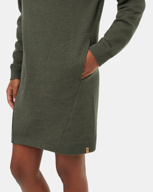 Green-Womens-Crew-Neck-Sweater-Dress