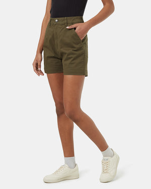 Twill High Waist Short