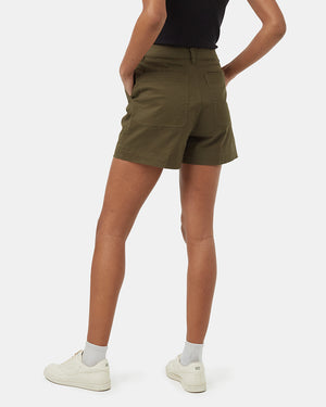 Twill High Waist Short