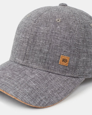 Grey-Adjustable-Cork-Baseball-Cap