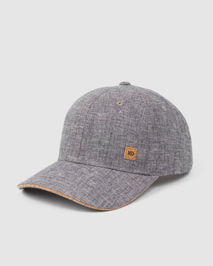 Grey-Adjustable-Cork-Baseball-Cap