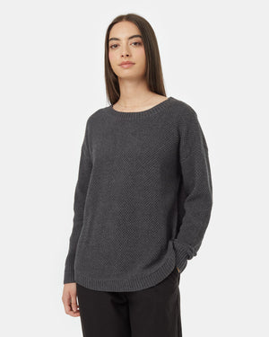 Grey-Womens-Organic-Cotton-Knit-Sweater