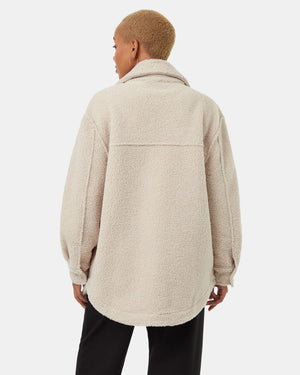 Oatmeal-Boucle-Oversized-Fit-Fleece-Jacket