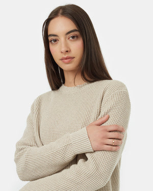 Oatmeal-Womens-Organic-Cotton-Knit-Sweater