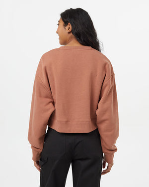 Orange-Crew-Neck-Oversized-Cropped-Sweatshirt