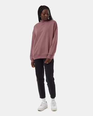 Purple-Organic-Cotton-Mock-Neck-Oversized-Fit-Sweatshirt