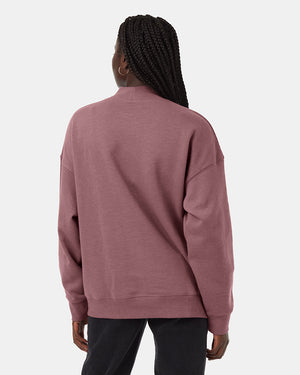 Purple-Organic-Cotton-Mock-Neck-Oversized-Fit-Sweatshirt