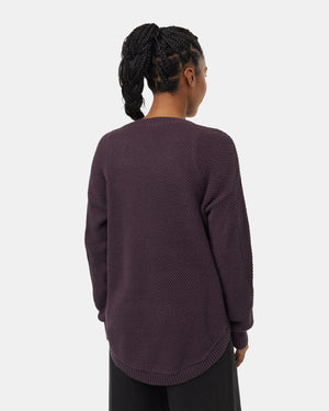 Purple-Womens-Organic-Cotton-Knit-Sweater