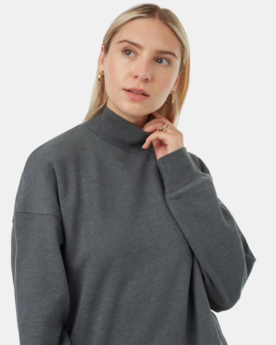 Treefleece Oversized Mock Neck Recycled Materials