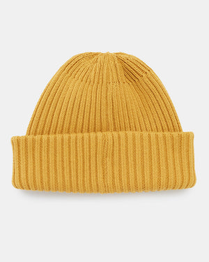     Yellow-Organic-Cotton-Ribbed-Short-Beanie