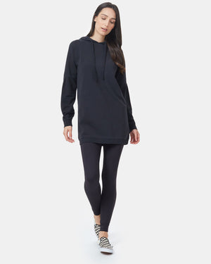 Black Fleece Pullover Dress