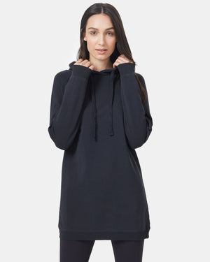 Black Fleece Pullover Dress